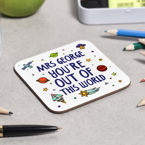 Personalised You're out of this world coaster - The Crafty Giraffe