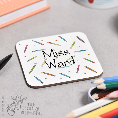 Personalised Pencil Coaster