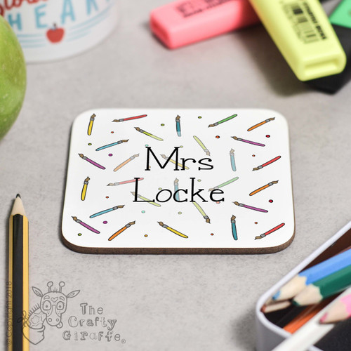 Personalised Paintbrush Coaster