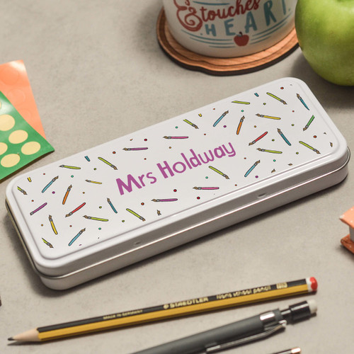 Personalised Paintbrush Pencil Tin