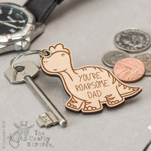 Buy Personalised Dinosaur Keyring From The Crafty Giraffe, the home of unique and affordable gifts for loved ones...