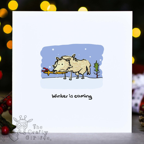 Winter is coming - Wolf GOT Christmas Card