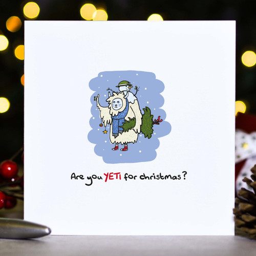 Buy Are you yeti for Christmas? Card From The Crafty Giraffe, the home of unique and affordable gifts for loved ones...