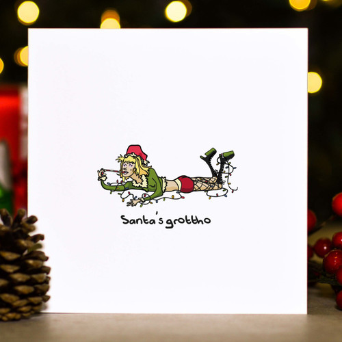 Buy Santa's grottho Christmas Card From The Crafty Giraffe, the home of unique and affordable gifts for loved ones...