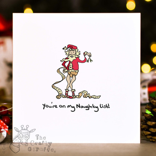 You're on my naughty list! Christmas Card