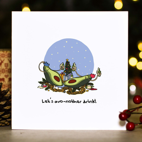 Buy Let's avo-nother drink! Christmas Card From The Crafty Giraffe, the home of unique and affordable gifts for loved ones...