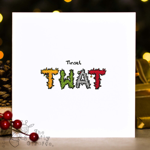 Tinsel Twat Christmas Card