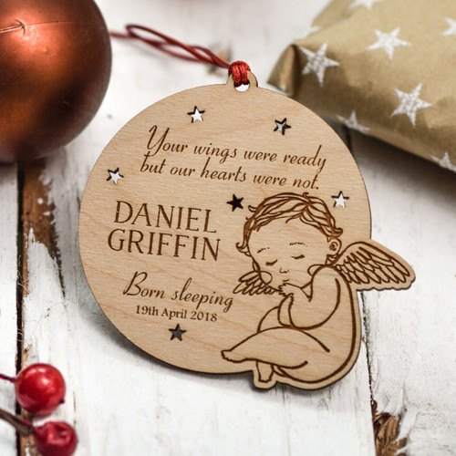 Personalised Your Wings Were Ready Remembrance Decoration The