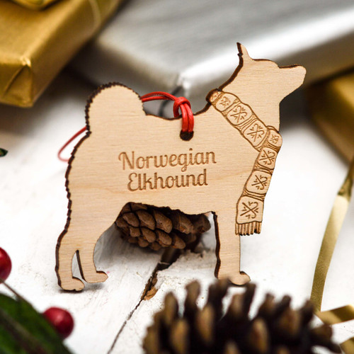 Personalised Norwegian Elkhound Decoration