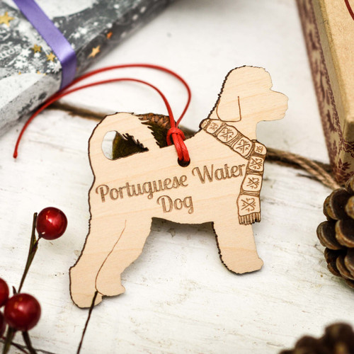 Personalised Portuguese Water Dog Decoration