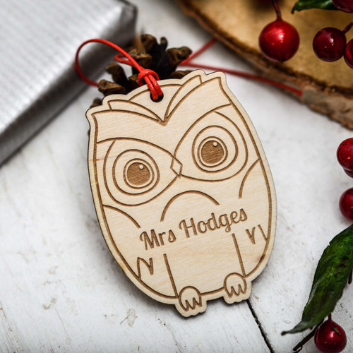 Personalised Owl Christmas Decoration