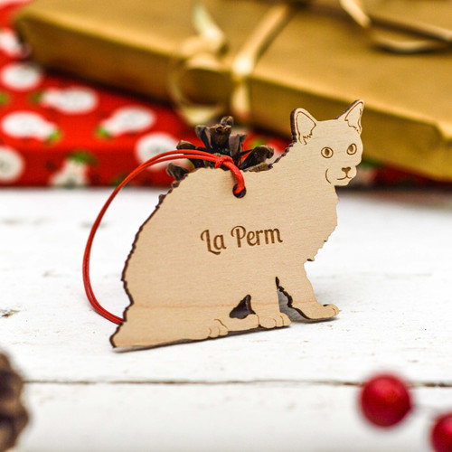 Personalised La Perm Cat Decoration