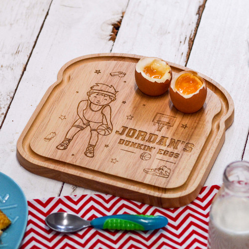 Personalised Breakfast Egg Board - Basketball