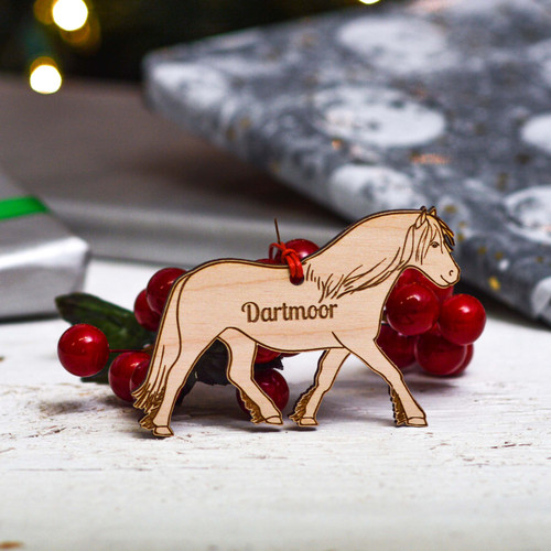 Personalised Dartmoor Pony Horse Decoration