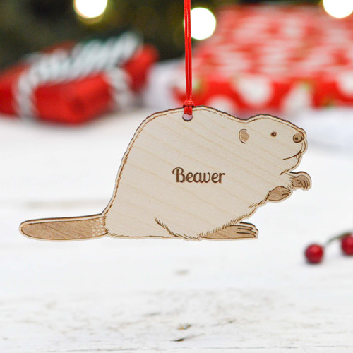 Personalised Beaver Decoration