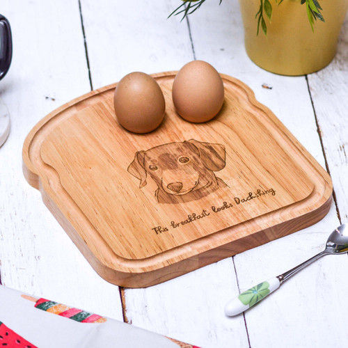 Personalised Breakfast Egg Board - Dachshund