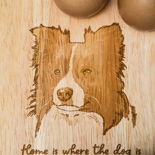 Personalised Breakfast Egg Board - Border Collie