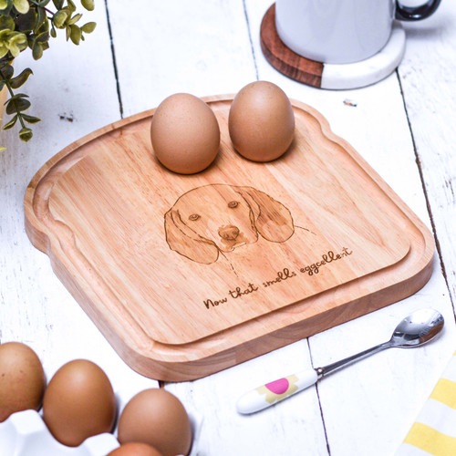 Personalised Breakfast Egg Board - Beagle