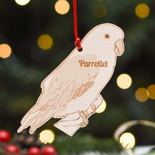 Personalised Parrotlet Bird Decoration