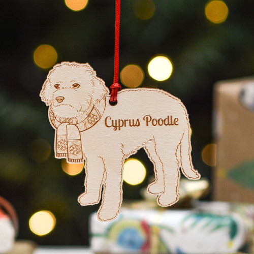 Personalised Cyprus Poodle Dog Decoration