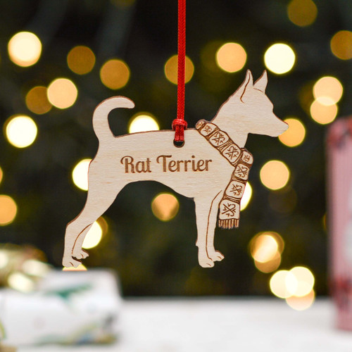 Personalised Rat Terrier Dog Decoration