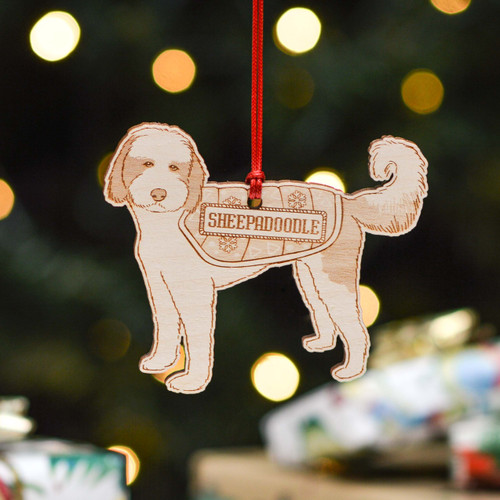 Personalised Sheepadoodle Dog Decoration