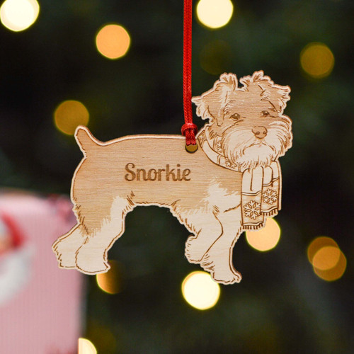 Personalised Snorkie Dog Decoration