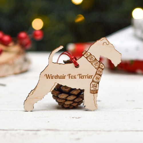 Personalised Wirehaired Fox Terrier Dog Decoration