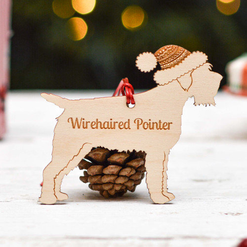 Personalised Wirehaired Pointer Dog Decoration