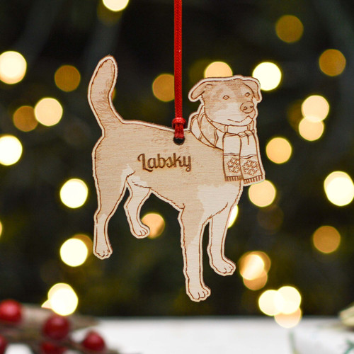 Personalised Labsky Dog Decoration