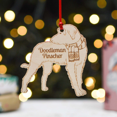 Personalised Doodleman Pinscher Dog Decoration