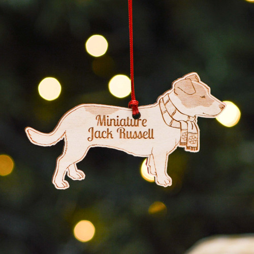 Personalised Miniature Jack Russell Dog Decoration