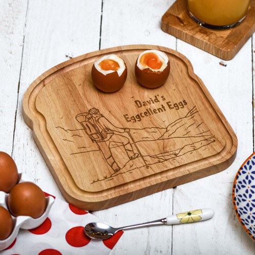 Personalised Breakfast Egg Board - Hiking