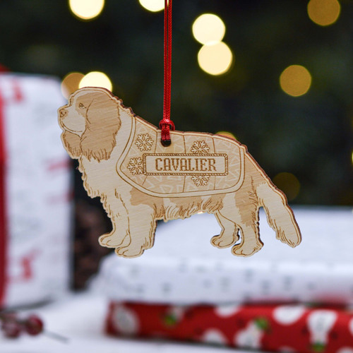 Personalised Cavalier King Charles Dog Decoration - Detailed