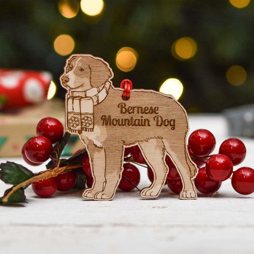 Personalised Bernese Mountain Dog Decoration - Detailed