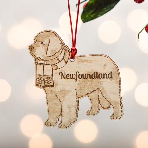 Personalised Newfoundland Dog Decoration - Detailed