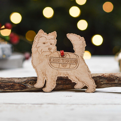 Personalised Cairn Terrier Dog Decoration - Detailed