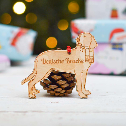 Personalised Deutsche Bracke Dog Decoration - Detailed