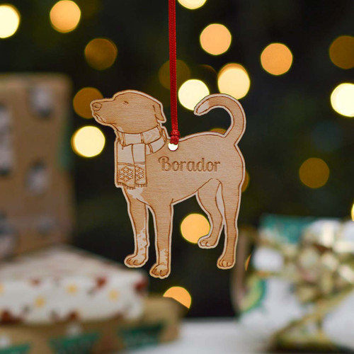 Personalised Borador Dog Decoration - Detailed