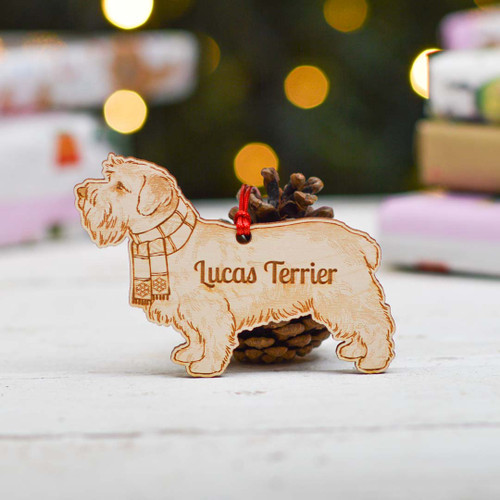 Personalised Lucas Terrier Dog Decoration - Detailed