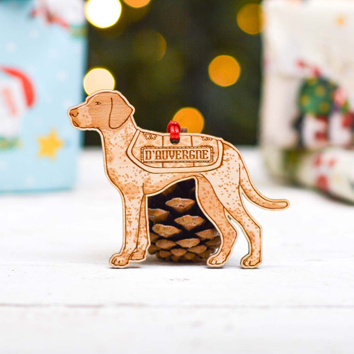 Personalised Braque d Auvergne Dog Decoration - Detailed