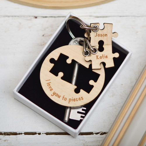 Personalised I love you to pieces Keyring