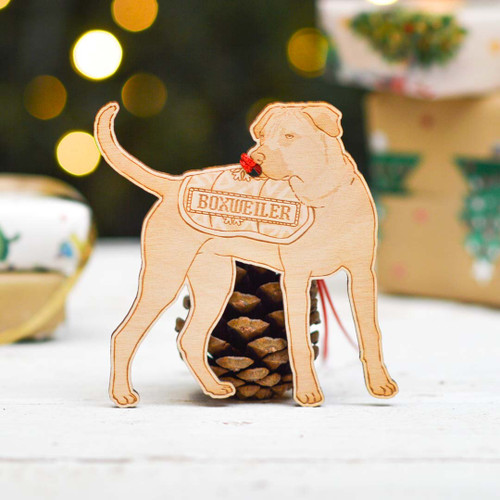 Personalised Boxweiler Dog Decoration - Detailed