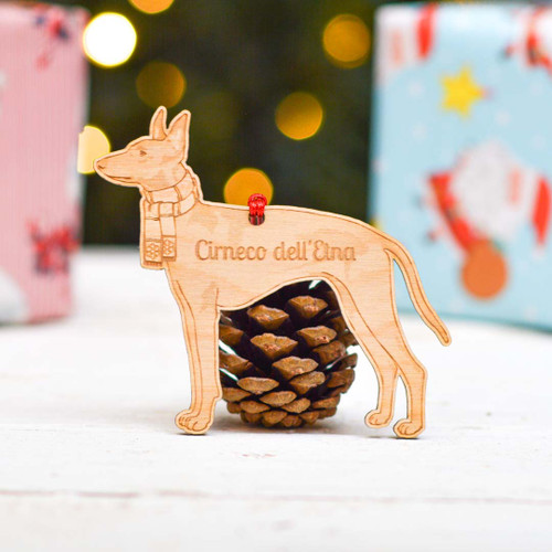 Personalised Cirneco dell'Etna Dog Decoration - Detailed