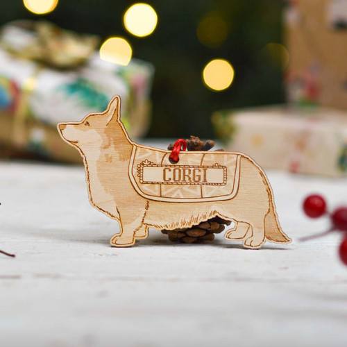 Personalised Corgi Dog Decoration - Detailed