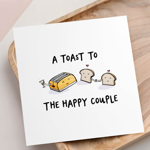 A toast to the happy couple Card