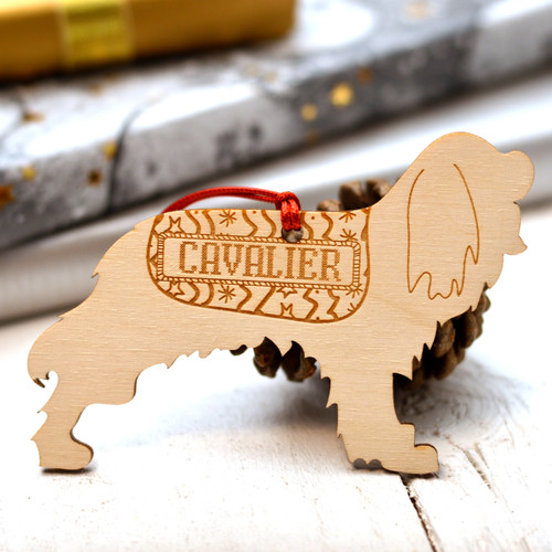 Personalised Cavalier King Charles Spaniel Dog Pet Decoration - The Crafty Giraffe