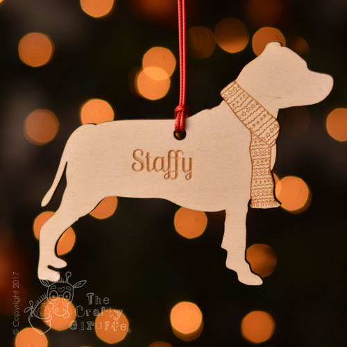 Personalised Staffordshire Bull Terrier Decoration