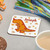 Personalised Orange T-Rex Coaster - The Crafty Giraffe