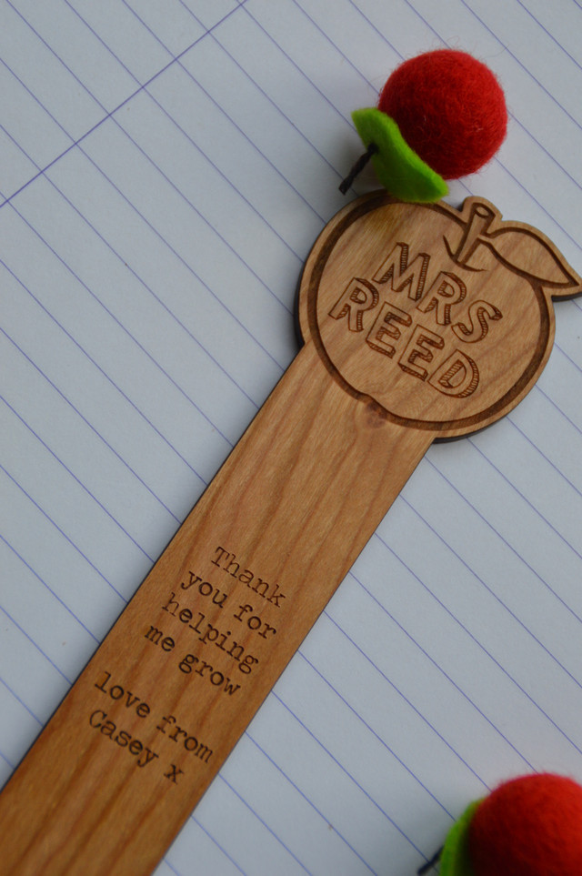 Personalised Apple Bookmark The Crafty Giraffe